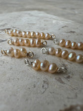 Load image into Gallery viewer, nakedpalm® Peach Freshwater Potato Pearl Connector in 14K Gold Filled 925 Sterling Silver
