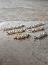 Load image into Gallery viewer, nakedpalm® White Freshwater Rice Pearl Connectors in 14K Gold Filled 925 Sterling Silver
