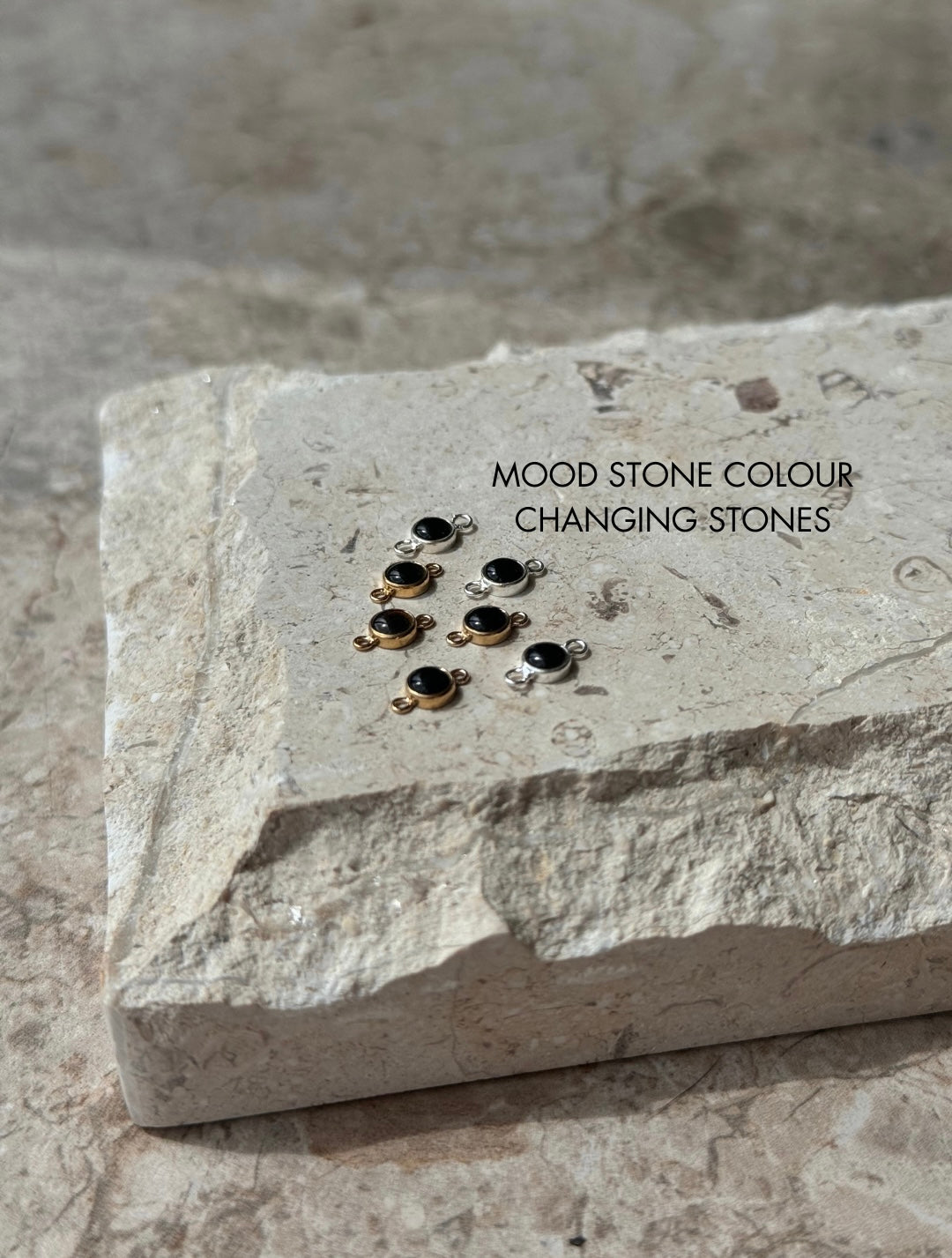 Mood Stone Colour Changing 4mm Connector in 14K Gold Filled 925 Sterling Silver